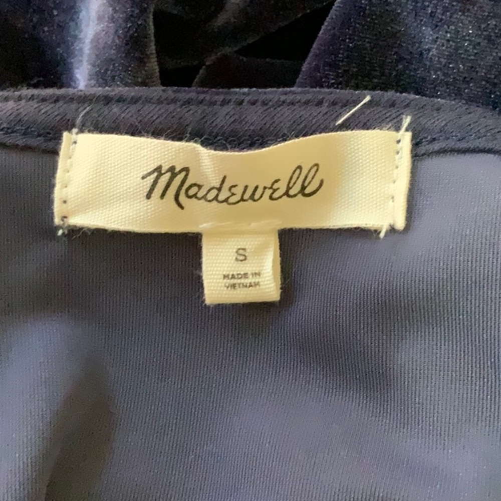 Madewell bodies velvet dark blue size S - Picture 4 of 4